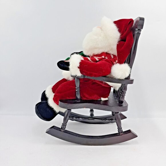 Christmas Dan Dee Rocking Chair Santa Sings Santa Claus is Coming to Town VIDEO - Picture 10 of 17